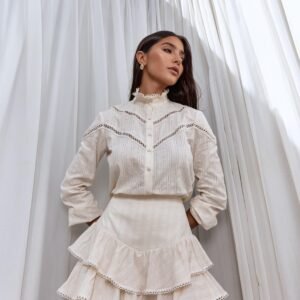 Conjunto em Voil de Algodão Maquinetado